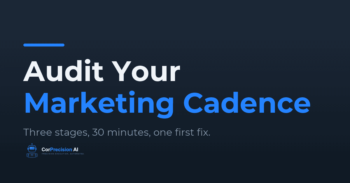 How to Audit Your Marketing Cadence in 30 Minutes (and What to Change First)
