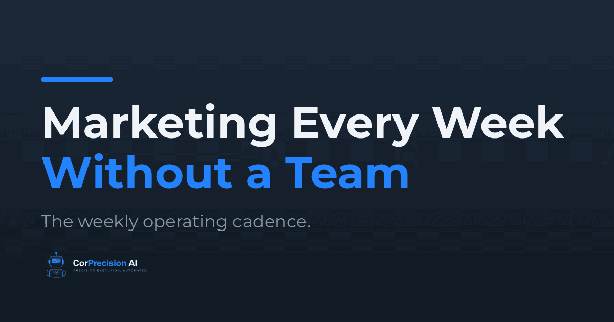 How to Run Marketing Every Week (Without Hiring a Team)